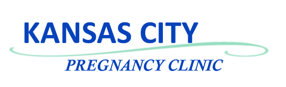 Kansas City Pregnancy Clinic logo with text and a swoosh.