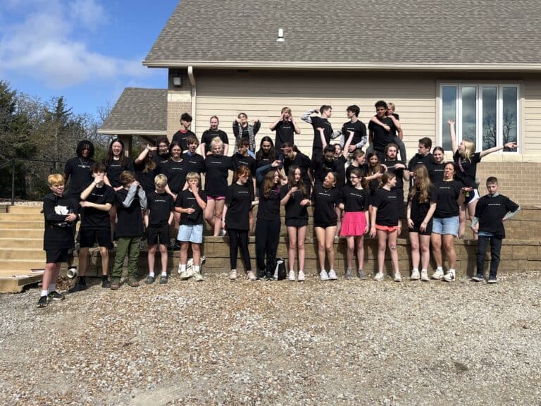 Brookside Campus group photo on steps outside building.